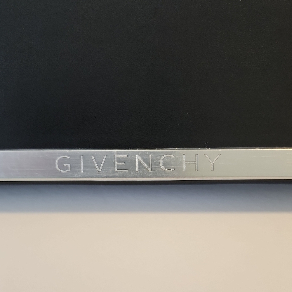 Givenchy Black Round Glasses with Silver Accents - Picture 2 of 9